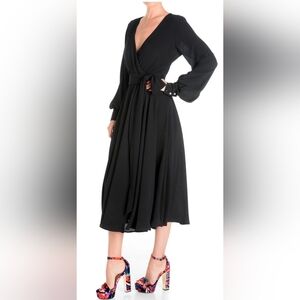 Elegant Black Wrap Dress XXXL 3X Meghan Los Angeles
